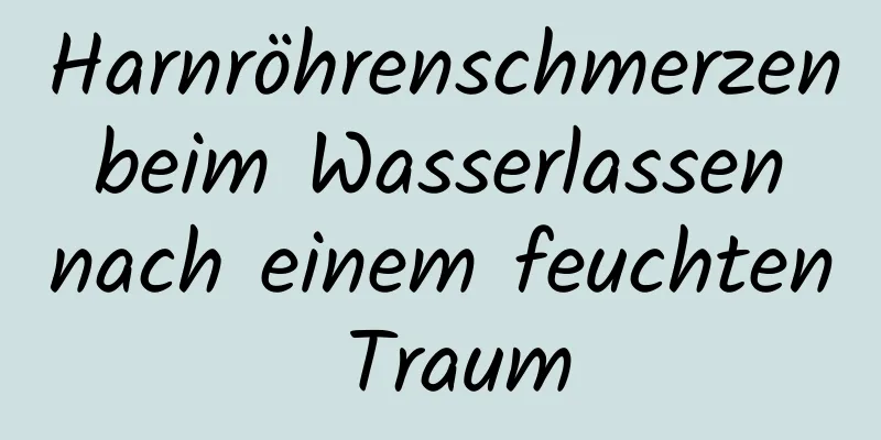 Harnröhrenschmerzen beim Wasserlassen nach einem feuchten Traum