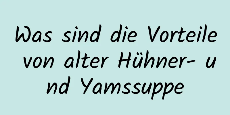 Was sind die Vorteile von alter Hühner- und Yamssuppe