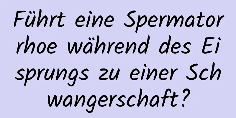 Führt eine Spermatorrhoe während des Eisprungs zu einer Schwangerschaft?