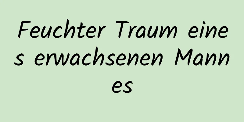 Feuchter Traum eines erwachsenen Mannes