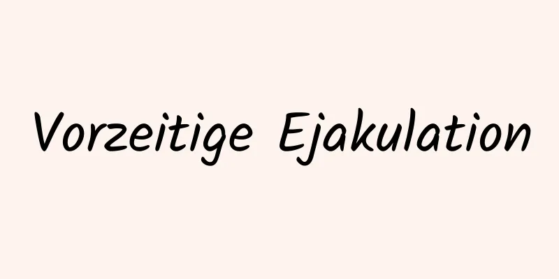 Vorzeitige Ejakulation