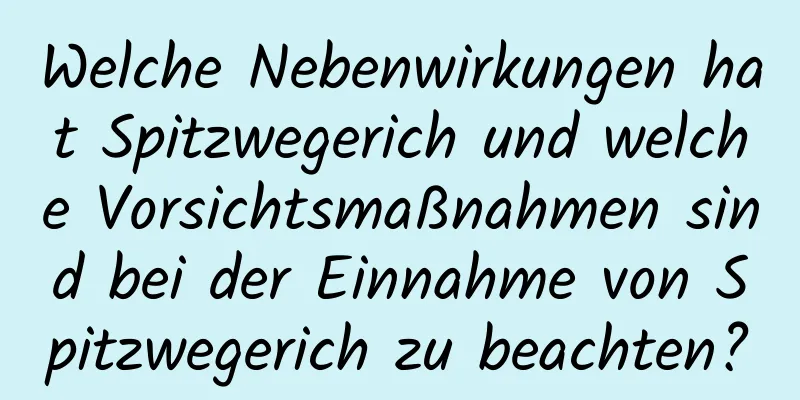 Welche Nebenwirkungen hat Spitzwegerich und welche Vorsichtsmaßnahmen sind bei der Einnahme von Spitzwegerich zu beachten?