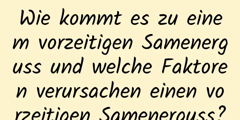 Wie kommt es zu einem vorzeitigen Samenerguss und welche Faktoren verursachen einen vorzeitigen Samenerguss?