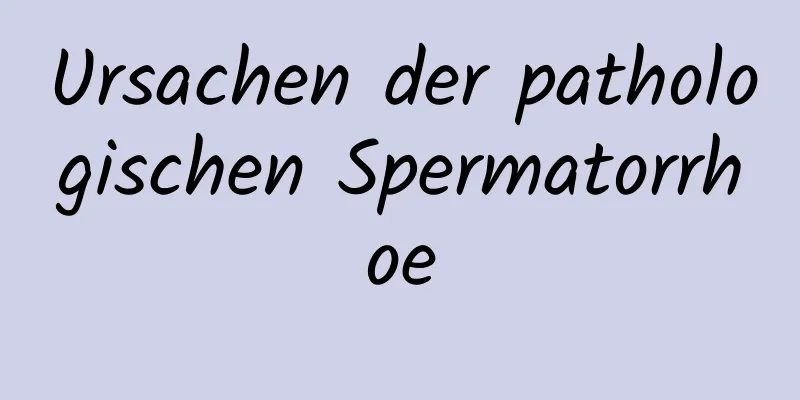 Ursachen der pathologischen Spermatorrhoe