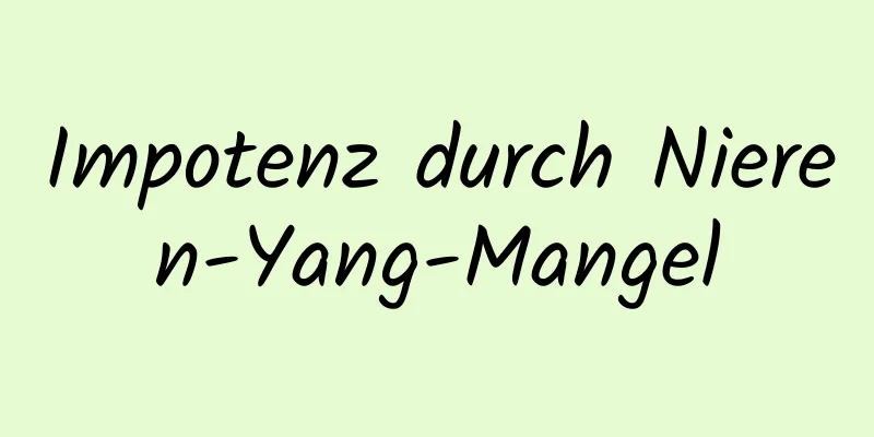 Impotenz durch Nieren-Yang-Mangel