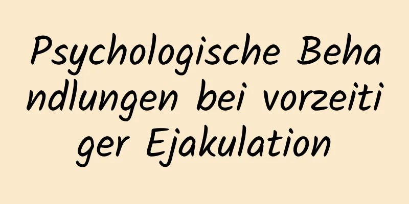 Psychologische Behandlungen bei vorzeitiger Ejakulation