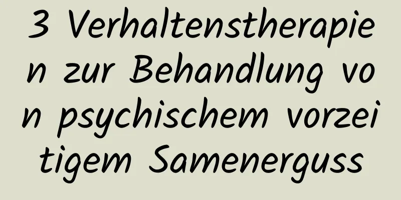 3 Verhaltenstherapien zur Behandlung von psychischem vorzeitigem Samenerguss