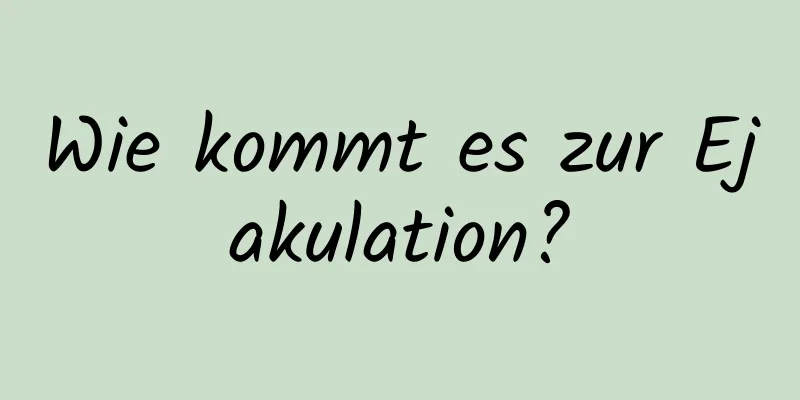 Wie kommt es zur Ejakulation?