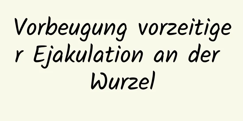 Vorbeugung vorzeitiger Ejakulation an der Wurzel