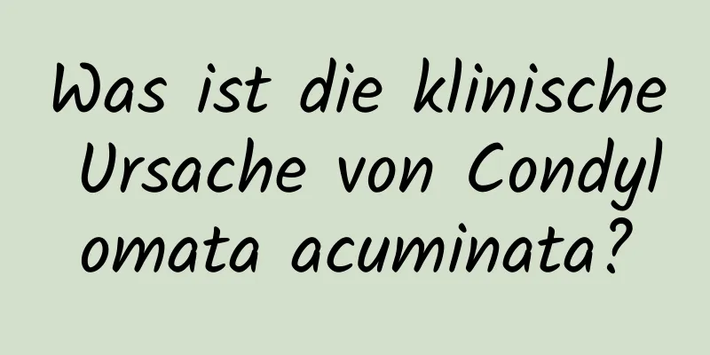 Was ist die klinische Ursache von Condylomata acuminata?