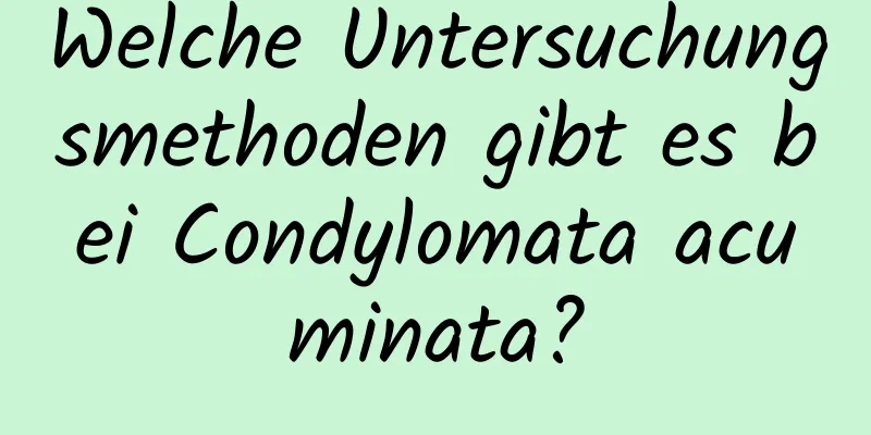 Welche Untersuchungsmethoden gibt es bei Condylomata acuminata?