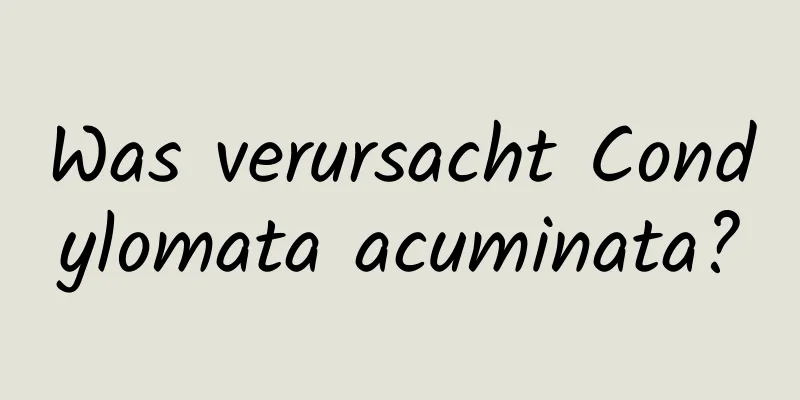 Was verursacht Condylomata acuminata?