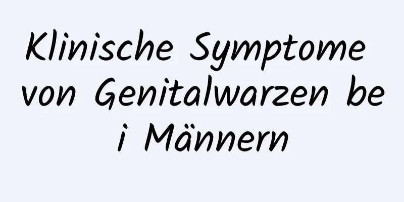 Klinische Symptome von Genitalwarzen bei Männern