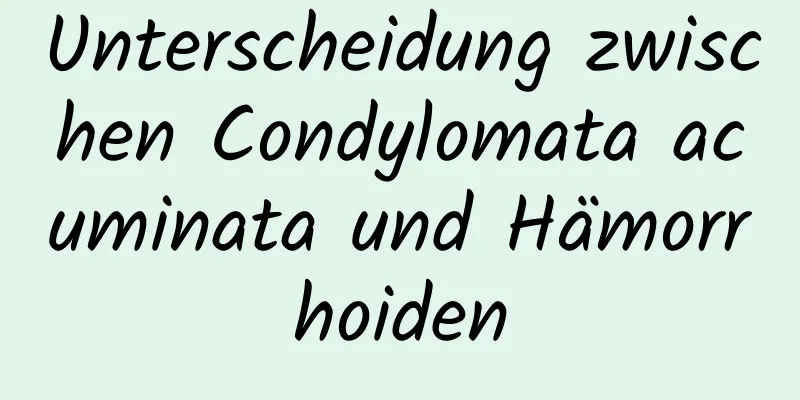 Unterscheidung zwischen Condylomata acuminata und Hämorrhoiden