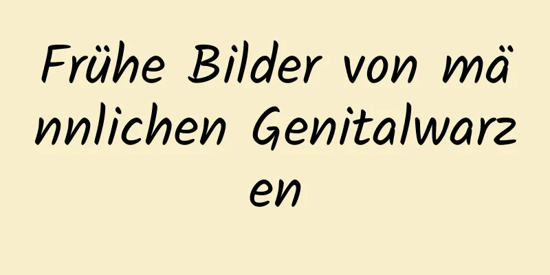 Frühe Bilder von männlichen Genitalwarzen
