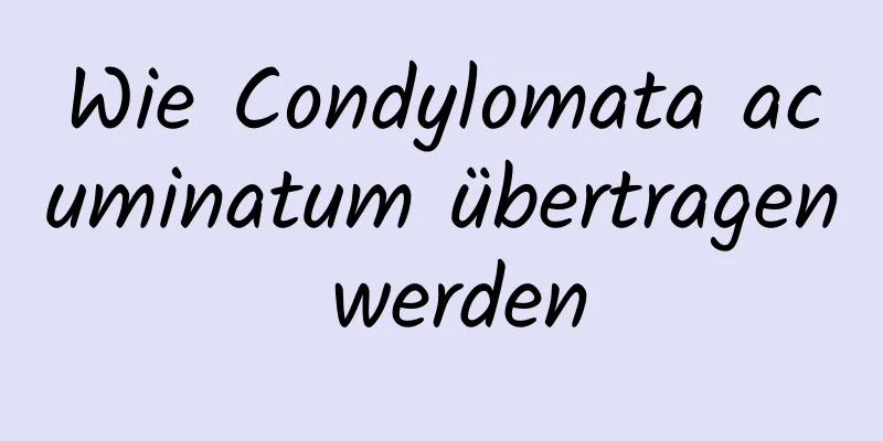 Wie Condylomata acuminatum übertragen werden