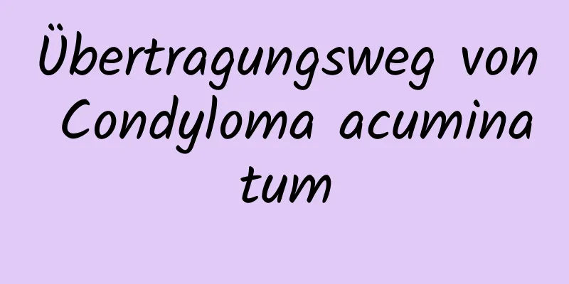 Übertragungsweg von Condyloma acuminatum
