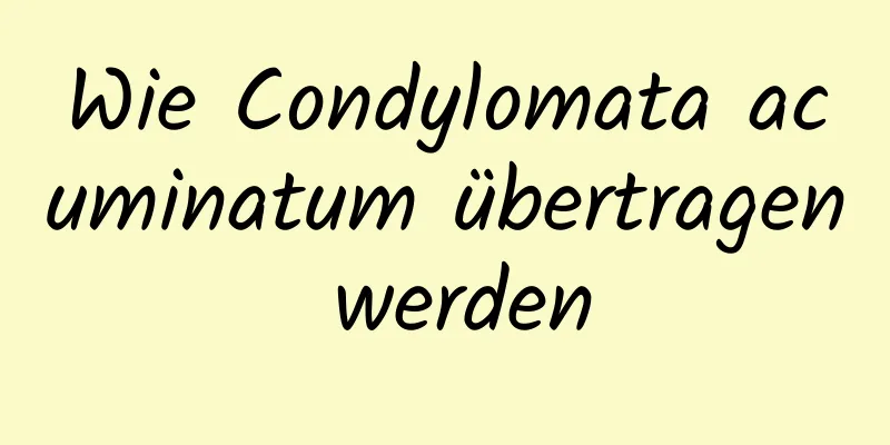 Wie Condylomata acuminatum übertragen werden