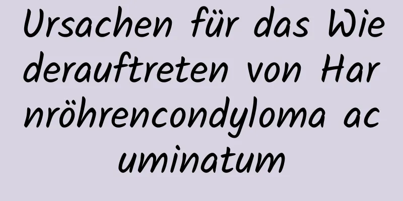 Ursachen für das Wiederauftreten von Harnröhrencondyloma acuminatum