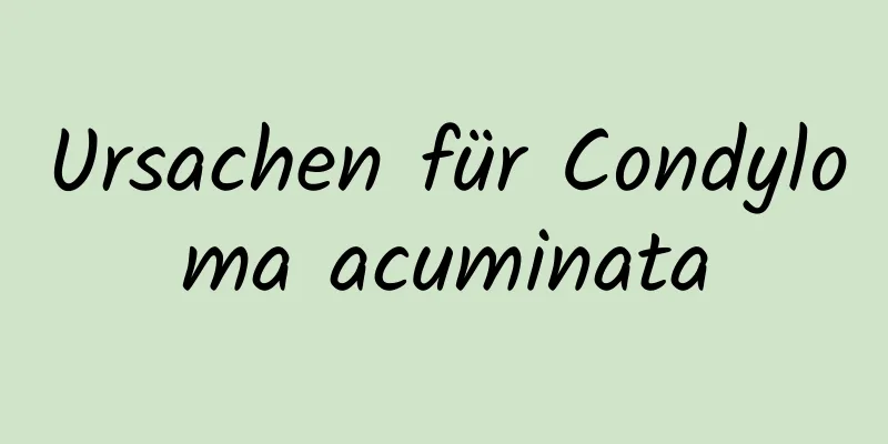 Ursachen für Condyloma acuminata