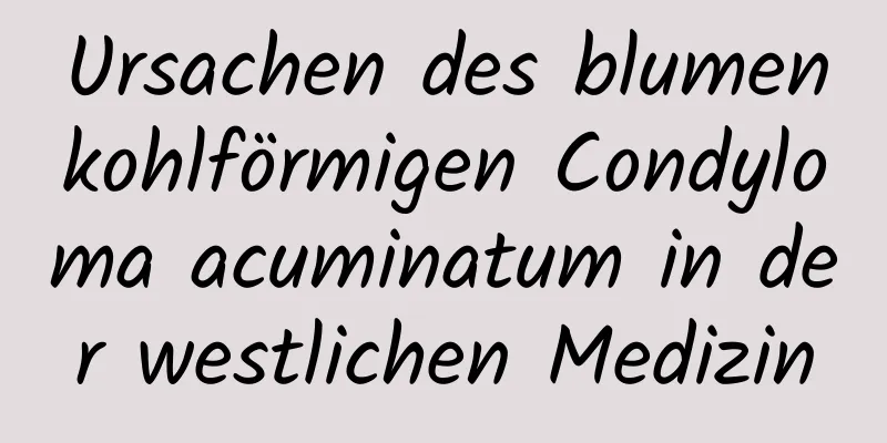 Ursachen des blumenkohlförmigen Condyloma acuminatum in der westlichen Medizin