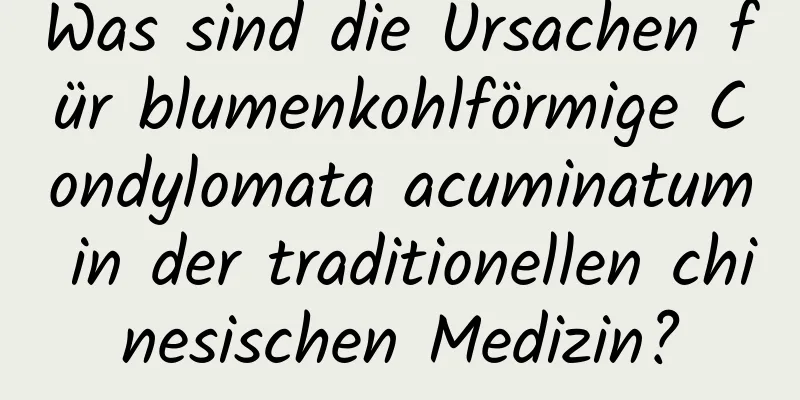Was sind die Ursachen für blumenkohlförmige Condylomata acuminatum in der traditionellen chinesischen Medizin?