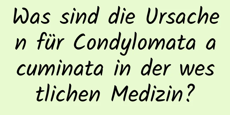 Was sind die Ursachen für Condylomata acuminata in der westlichen Medizin?